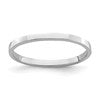 10K White Gold High Polished 1.3mm Flat Band Size 3 Baby / Childs Ring