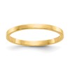 10K High Polished 1.3mm Flat Band Size 3 Baby / Childs Ring
