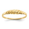10K Ridged Dome Ring