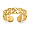 10K Polished Celtic Knot Design Toe Ring