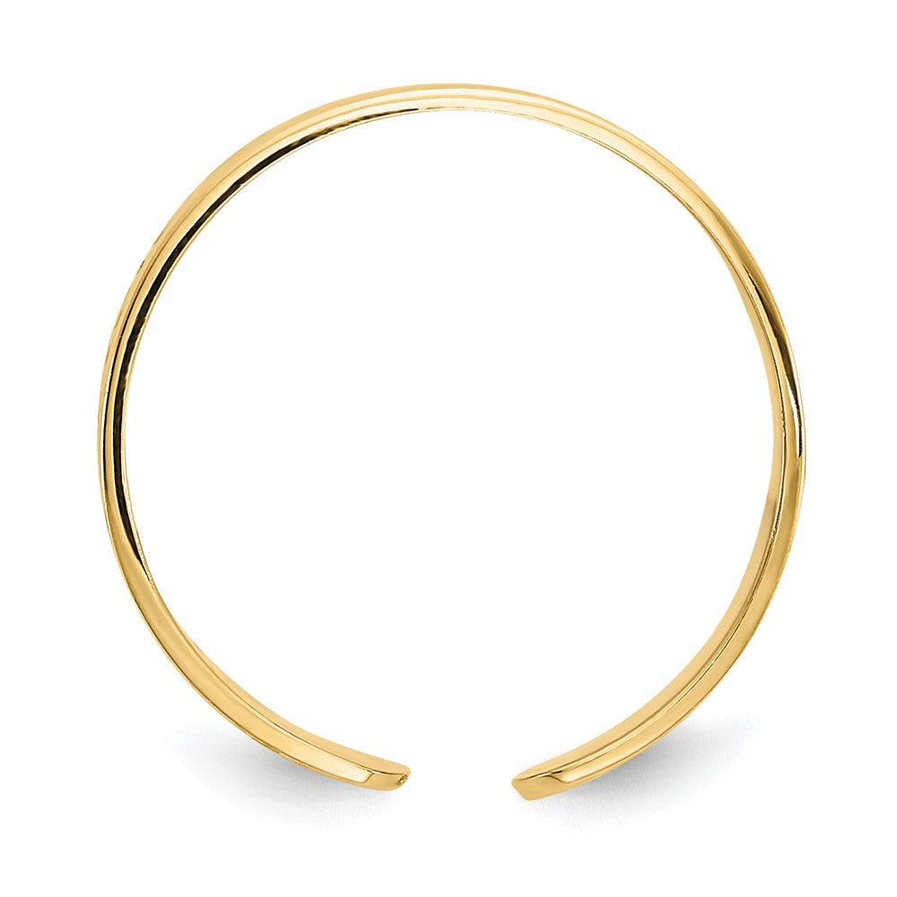 10K Greek Key 4mm Flat Toe Ring