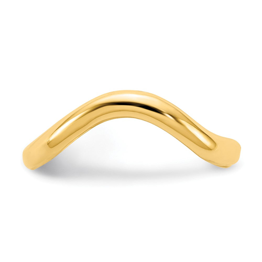 10k Polished 2mm Curved Toe Ring