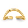10k Polished 2mm Curved Toe Ring