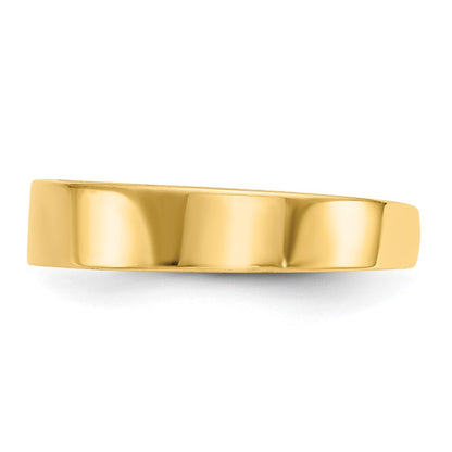 10K Adjustable Polished 3mm Flat Band Toe Ring