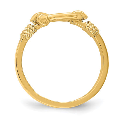 10K Shackle with Rope Edge Size 7 Ring