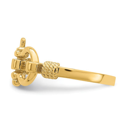 10K Shackle with Rope Edge Size 7 Ring