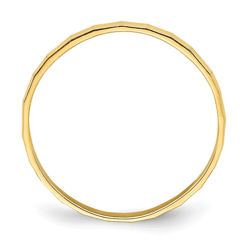 10k Bamboo Texture 1mm Band Size 3 Baby / Childs Ring