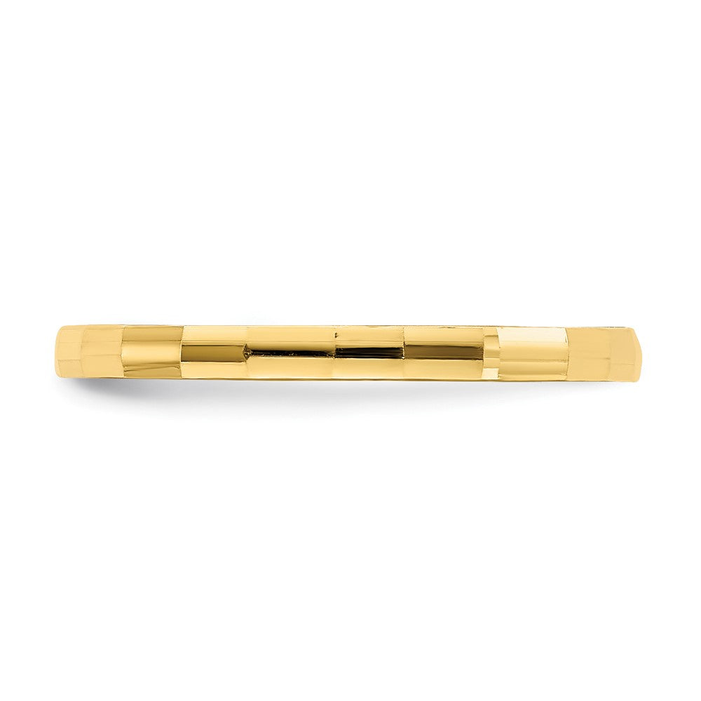 10k Bamboo Texture 1mm Band Size 3 Baby / Childs Ring