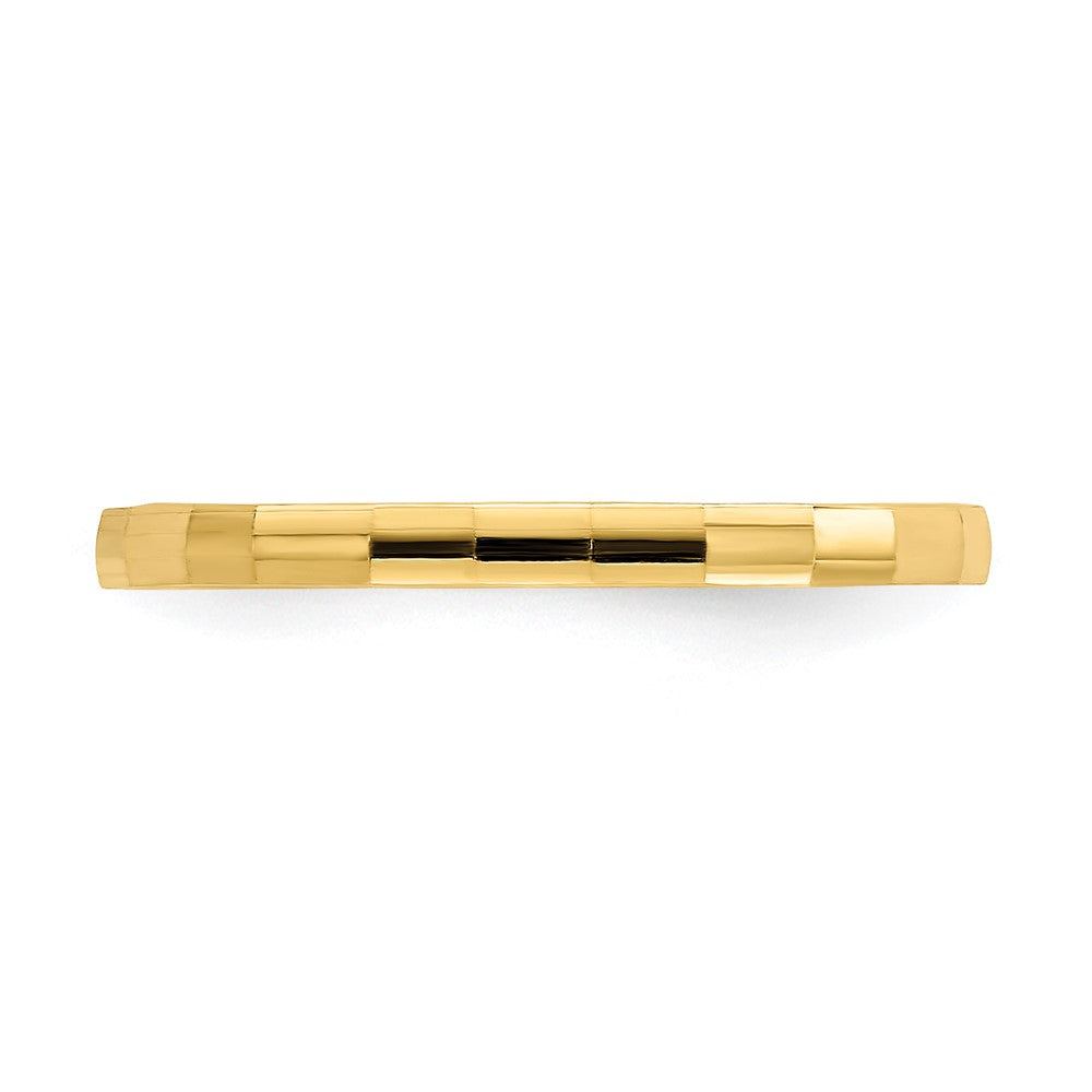 10k Bamboo Texture 1mm Band Size 3 Baby / Childs Ring