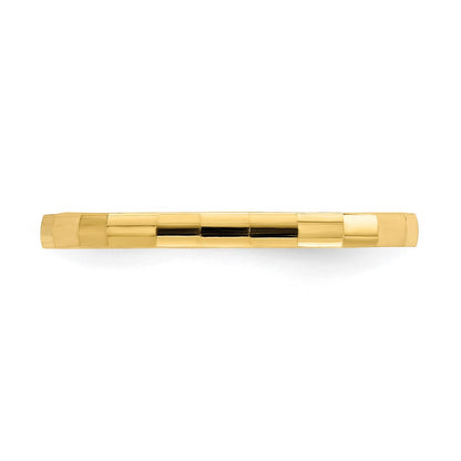 10k Bamboo Texture 1mm Band Size 3 Baby / Childs Ring