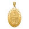 10k Large Oval Miraculous Medal Pendant