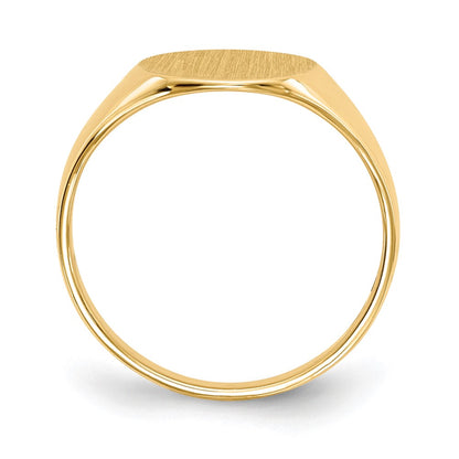 10k 11.0x9.5mm Oval Open Back Signet Ring