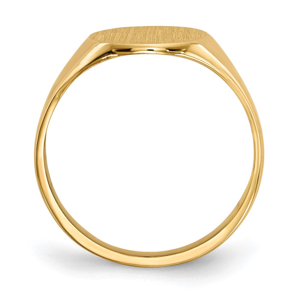 10k 9.5x10.0mm Round Closed Back Signet Ring