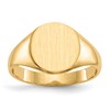 10k 9.5x10.0mm Round Closed Back Signet Ring