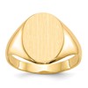 10k 14.0x10.0mm Oval Closed Back Signet Ring
