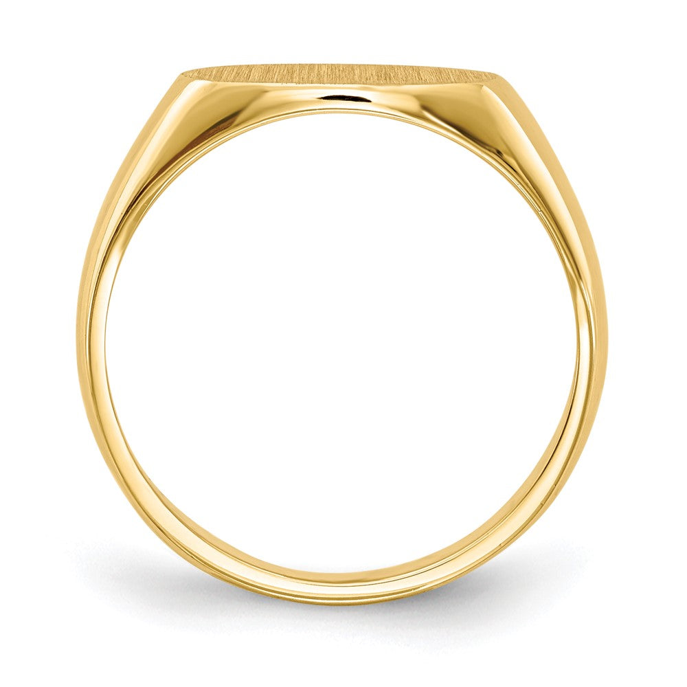 10k 6.5x11.5mm Oval Closed Back Signet Ring