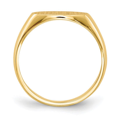 10k 6.5x11.5mm Oval Closed Back Signet Ring