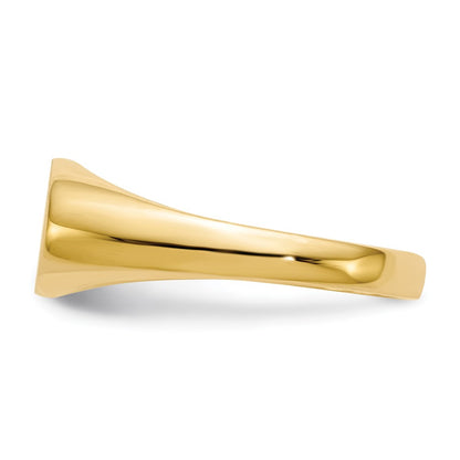 10k 6.5x11.5mm Oval Closed Back Signet Ring