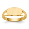 10k 6.5x11.5mm Oval Closed Back Signet Ring