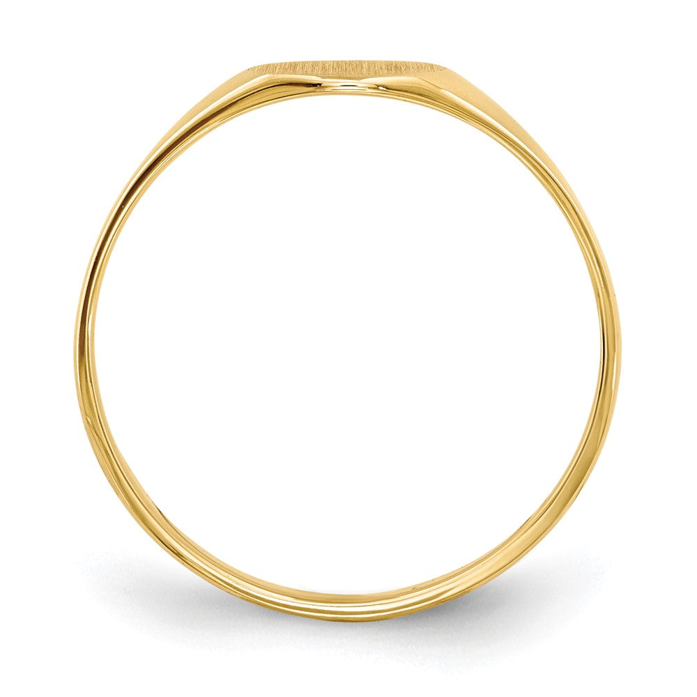 10k 6.5x7.5mm Oval Closed Back Signet Ring