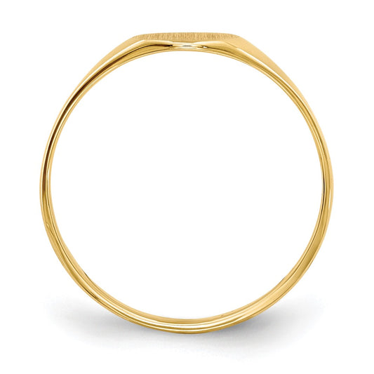 10k 6.5x7.5mm Oval Closed Back Signet Ring