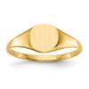 10k 6.5x7.5mm Oval Closed Back Signet Ring