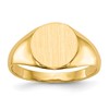 10k 8.5x9.5mm Oval Closed Back Signet Ring