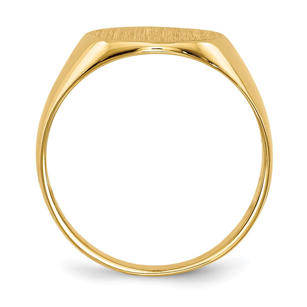 10k 10.5x11.0mm Round Closed Back Signet Ring