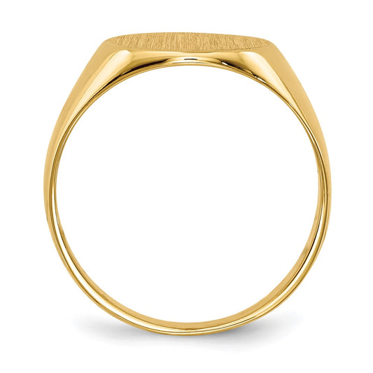 10k 10.5x11.0mm Round Closed Back Signet Ring