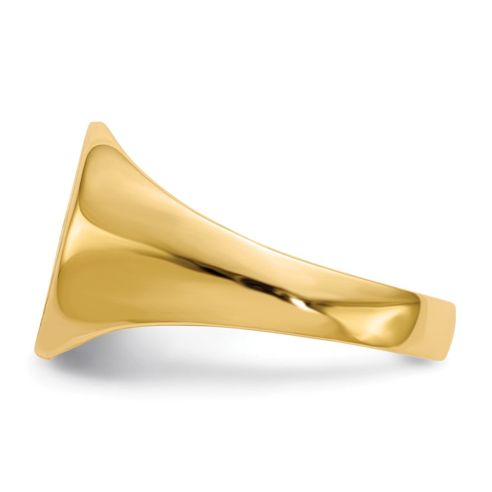 10k 10.5x11.0mm Round Closed Back Signet Ring