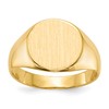 10k 10.5x11.0mm Round Closed Back Signet Ring