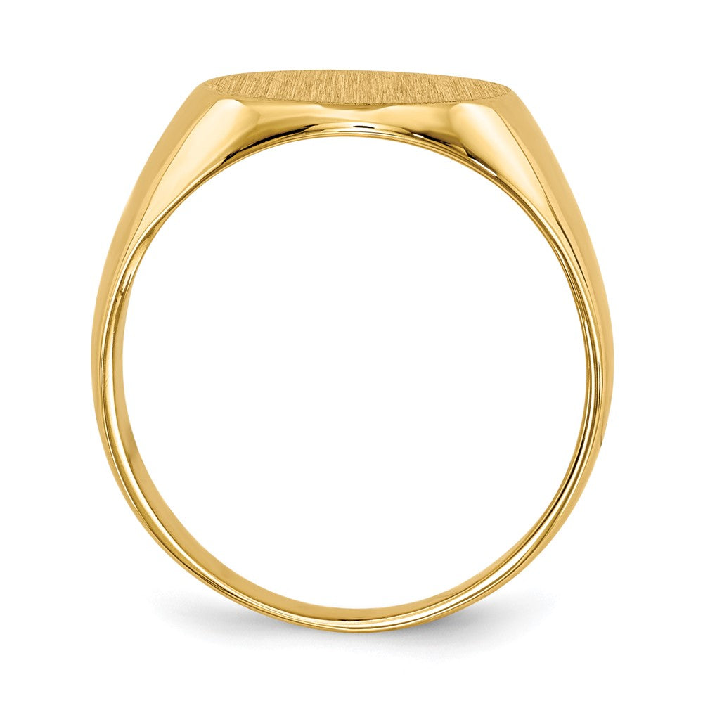 10k 11.5x12.0mm Round Closed Back Signet Ring