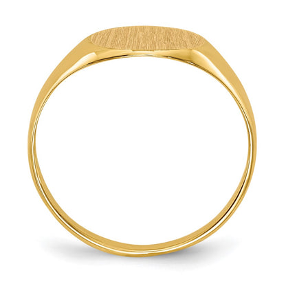 10k 8.5x9.5mm Oval Open Back Signet Ring