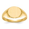 10k 8.5x9.5mm Oval Open Back Signet Ring