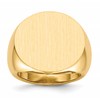 10k 21.0x21.5mm Round Open Back Mens Signet Ring