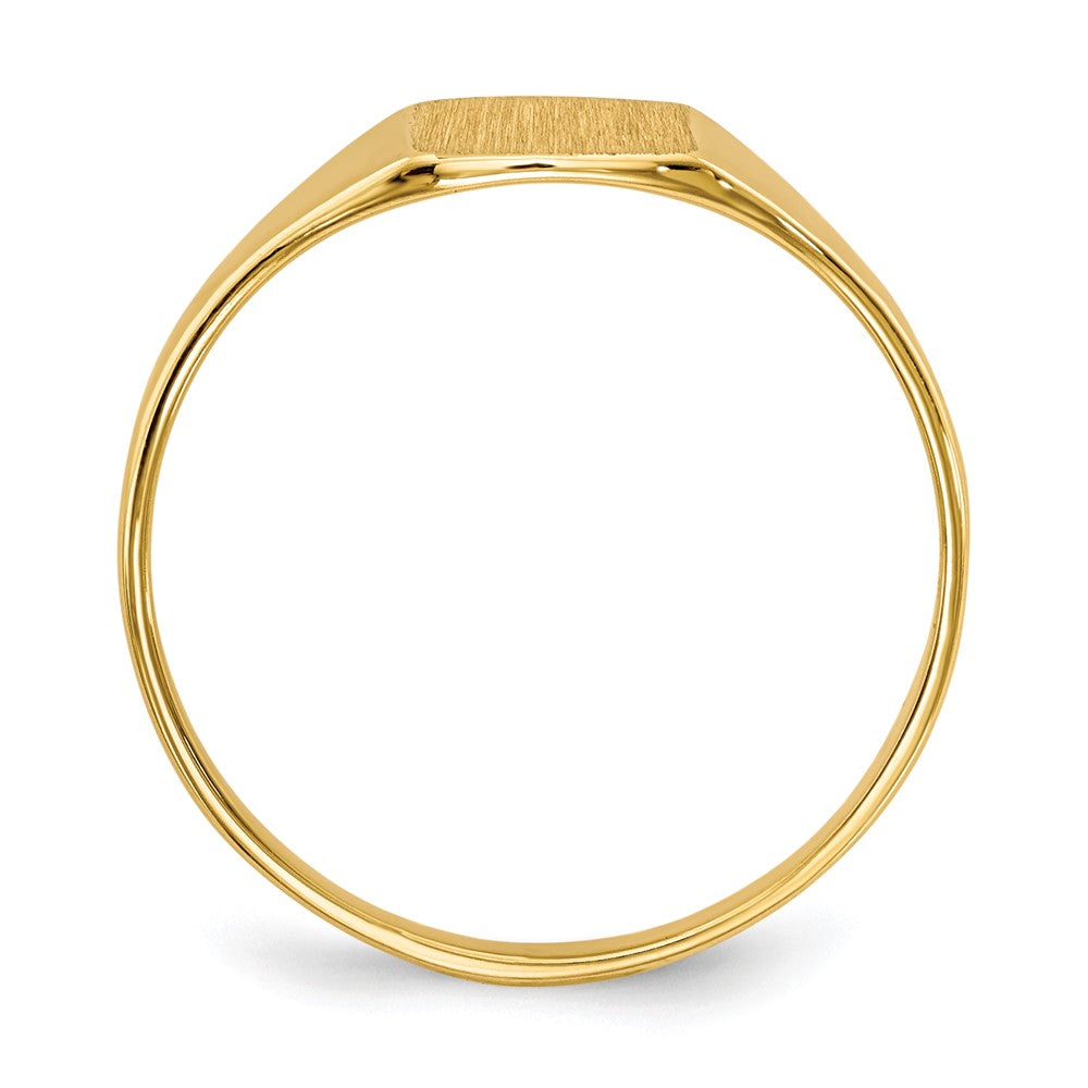 10k 6.5x7.0mm Square Closed Back Signet Ring
