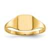 10k 6.5x7.0mm Square Closed Back Signet Ring