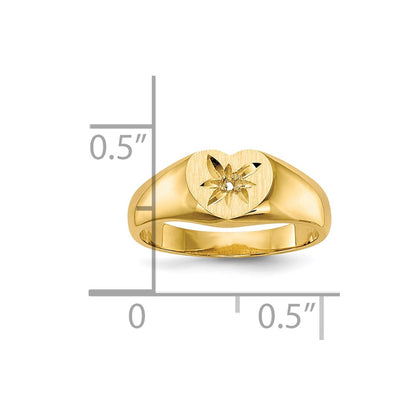 10K Childs Holds 1-1.0mm Diamond Heart Ring Mounting