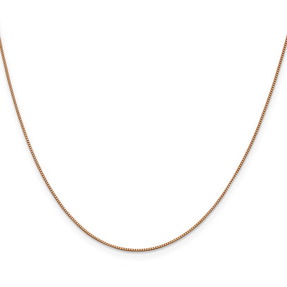10k Rose Gold .70mm Box Chain