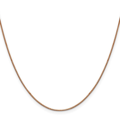 10k Rose Gold .9mm Box Chain
