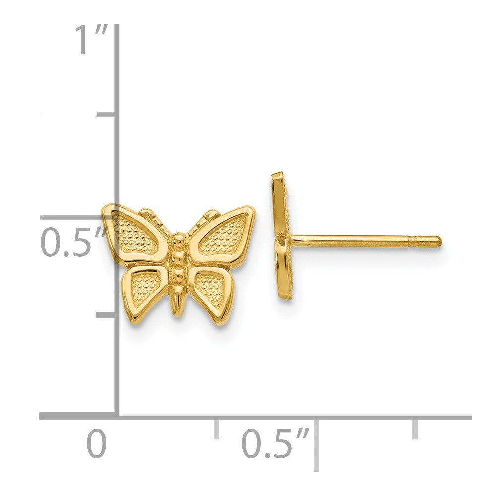 10k Polished Butterfly Post Earrings