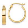 10K Square Tube Hoop Earrings