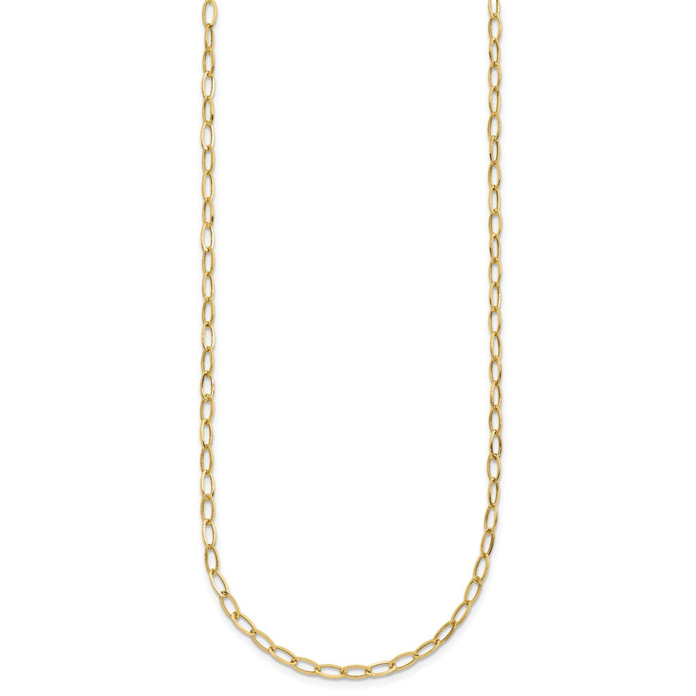 10k 4mm Oval Link 18 inch Necklace