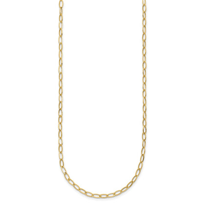 10k 4mm Oval Link 18 inch Necklace