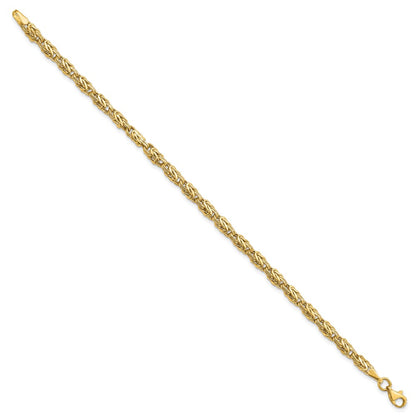 10K Polished Fancy Byzantine 7.5 inch Bracelet