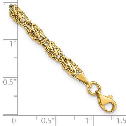 10K Polished Fancy Byzantine 7.5 inch Bracelet