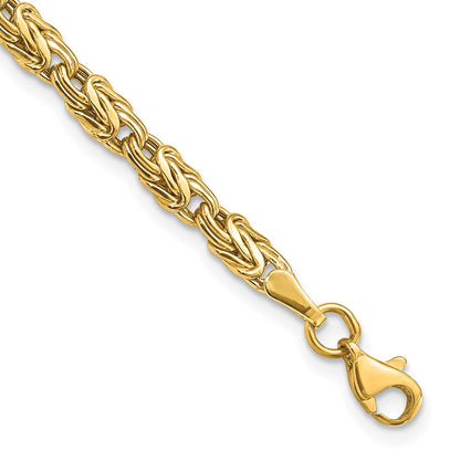 10K Polished Fancy Byzantine 7.5 inch Bracelet