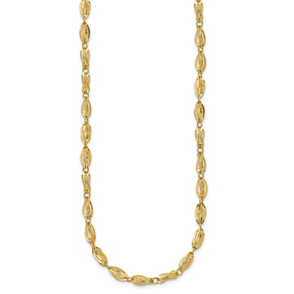 10k Fancy Link 18 inch Necklace