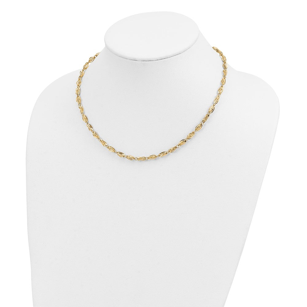 10k Fancy Link 18 inch Necklace