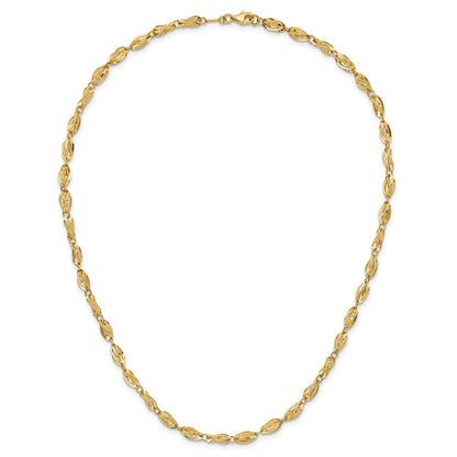 10k Fancy Link 18 inch Necklace